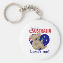 Someone in Australia Loves Me  Koala Key Chain
