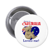 Someone in Australia Loves Me  Koala Pin