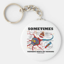 Sometimes Thinking Hurts My Neurons Key Chains