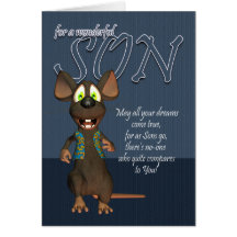 Son Birthday Card - With Funky Mouse