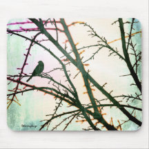 Song of Hope ~ Songbird Silhouette  Mousepad