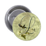 Songbird Initial L Pinback Buttons