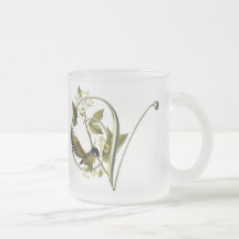 Songbird Initial V Coffee Mug