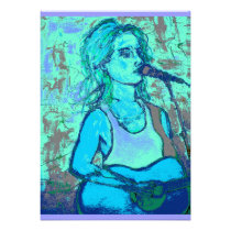 songstress screenprint look invitations