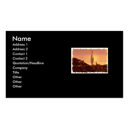 sonoran sunset buisness card business cards