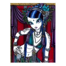 "Sonya" Tribal Fusion Belly Dancer Postcard
