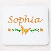 Sophia (Orange Butterfly) Mousemats