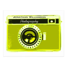 Sophisticated Olive Camera Photography Business Post Cards