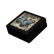Sophisticated Vintage Paris lace shoe butterfly Jewelry Box