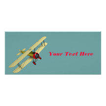 Sopwith Camel Biplane Custom Rack Cards