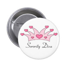 Sorority Diva Pinback Button