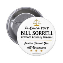 Sorrell for VT Attorney General 2012 Button