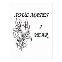 SOUL MATES 1 YEAR POSTCARD