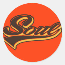 Soul Script Round Sticker