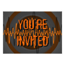 Sound Orange Dark 'You're Invited' invitation