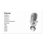 Sound retro microphone mic radio dj business card