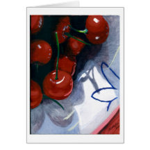 Sour Cherries Greeting Cards
