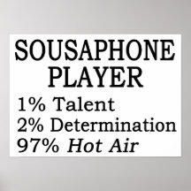 Sousaphone Player Hot Air Print