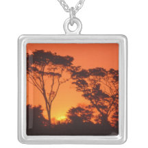 South Africa.  African sunset. Custom Necklace
