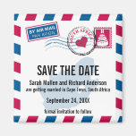 South Africa Air Mail Wedding Save the Date magnets