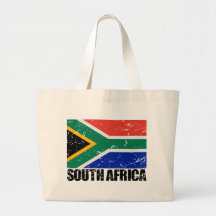 South Africa Vintage Flag Tote Bags