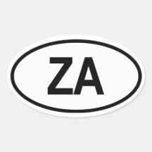 South Africa "ZA" Stickers