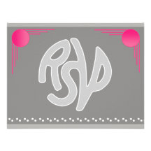 South Beach Deco Wedding (Reply v2) Personalized Announcements