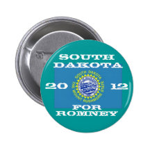 South Dakota for Romney 2012 Pinback Button