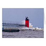 South Haven Lighthouse Mchigan Photo Note Card