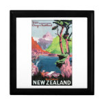 South Island New Zealand Travel Poster Jewelry Boxes
