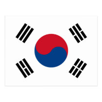 South Korea Flag Postcard postcards