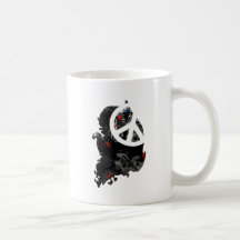 South Korea Trendy Peace Sign with Korean map Mugs