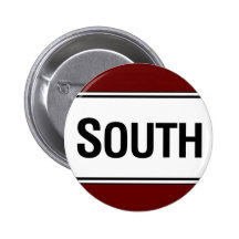South Road Sign Pinback Buttons