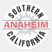 Southern California Anaheim Round Sticker
