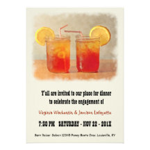 Southern Wedding Sweet Tea Dinner Party Custom Announcements