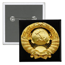 Soviet/Communist War Memorial Badge, Berlin, Germa Pinback Button