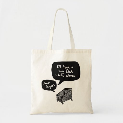 soy flat white please tote bag