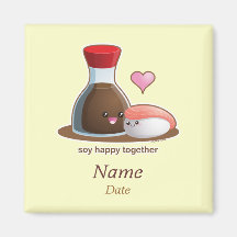 Soy Happy Refrigerator Magnet