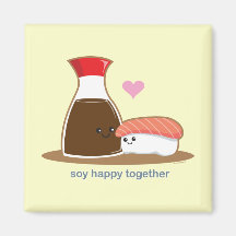Soy Happy Together Refrigerator Magnet