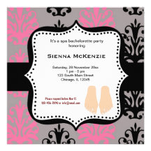 Spa Bachelorette Party Personalized Invitation