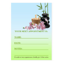 SPA & Beauty Resort Appointment Card Business Cards