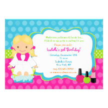 Spa Birthday Party Invitations