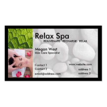 Spa business card