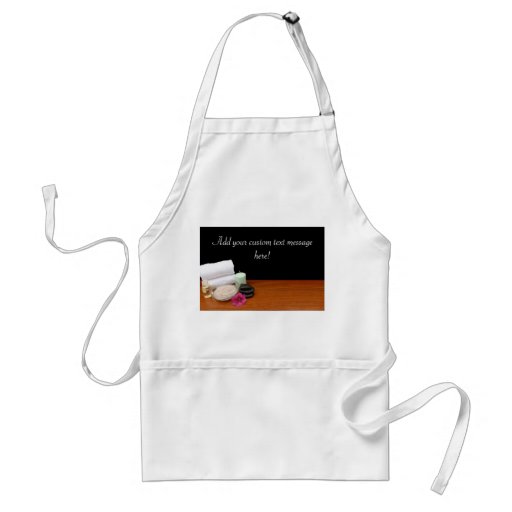 Spa/Massage/Pedicure Salon Scene Black/Colour Aprons