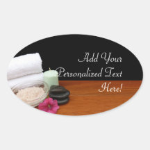 Spa/Massage/Pedicure Salon Scene Black/Colour Stickers