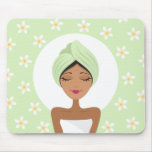 Spa or beauty salon mousepad with plumeria