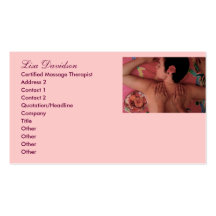 Spa or Massage Therapist Business Cards