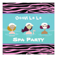 Spa Party Invitations