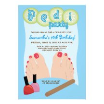 SPA PEDICURE Pedi Party Invitation 5x7