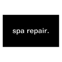 Spa Repair Business Cards